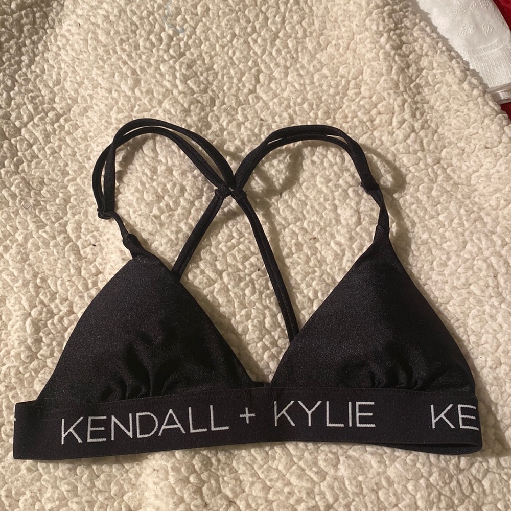Kendall and Kylie black bikini top XS